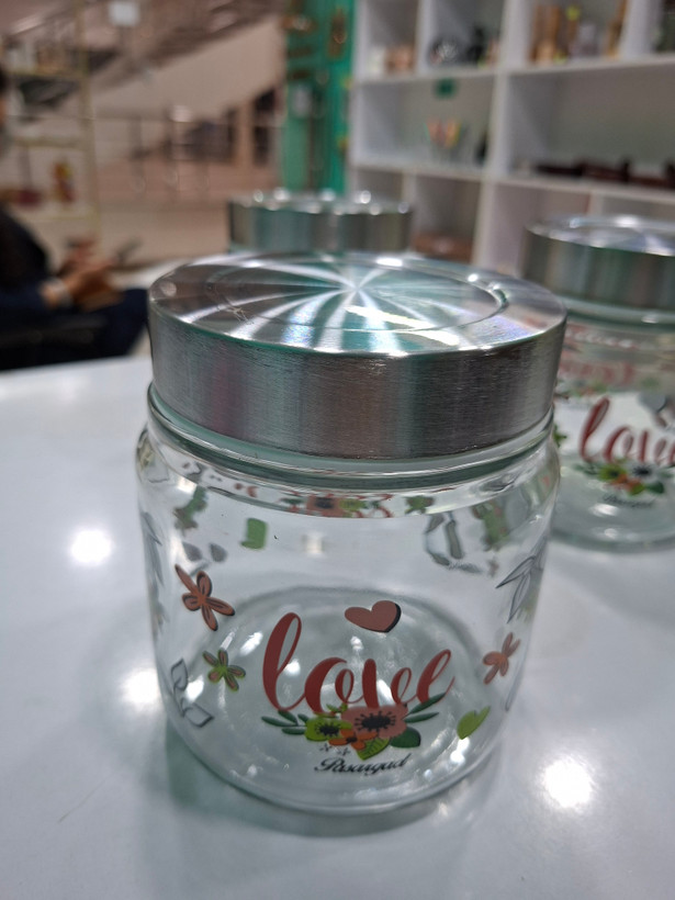 بانکه شیشه ای درب استیل