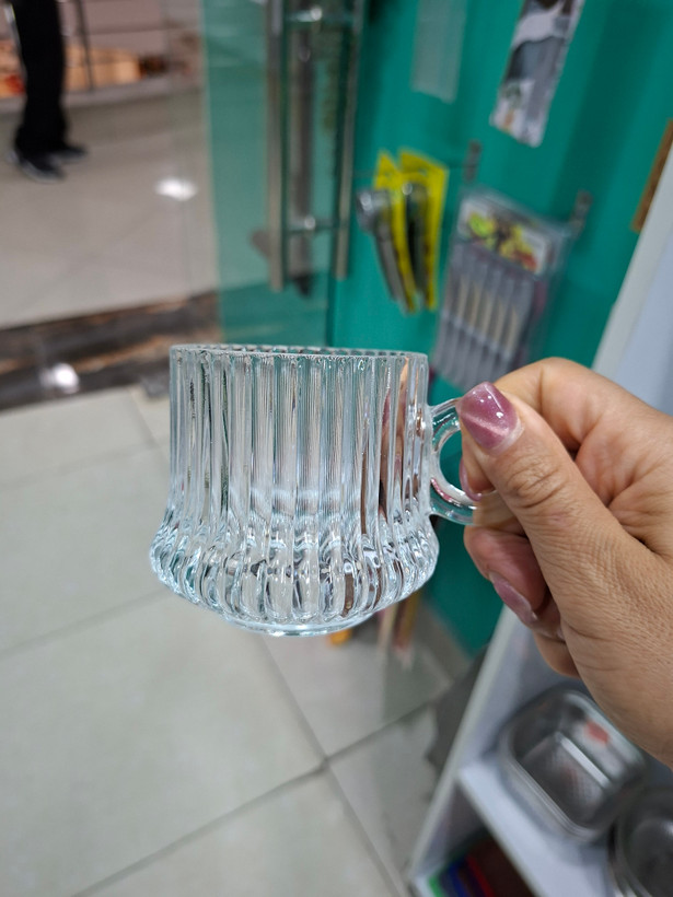 فنجان و نعلبکی چایخوری جنس بلور مارک بیمیکس